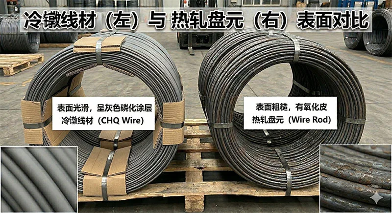 What is the difference between CHQ wire and wire rod?