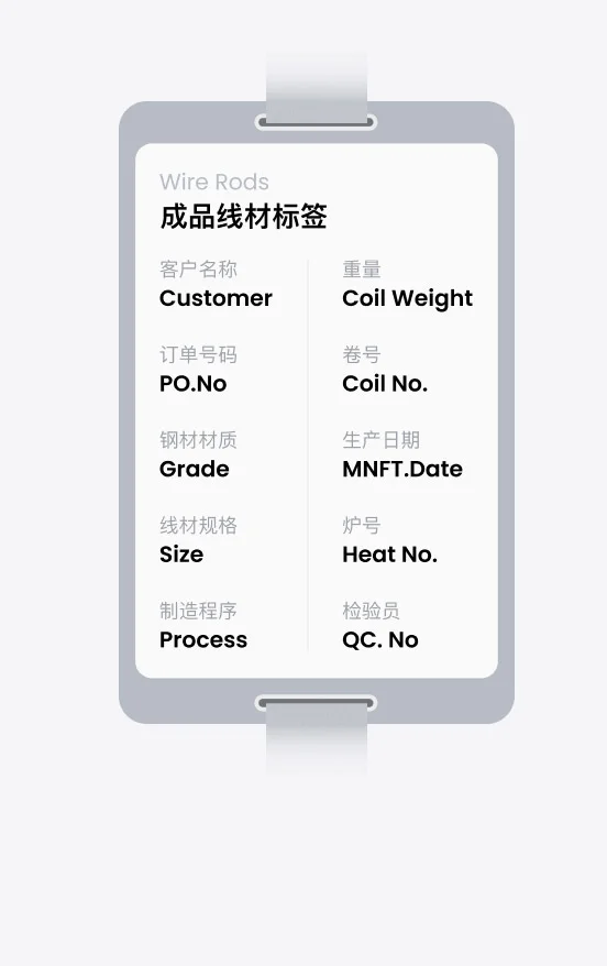 Finished product label example